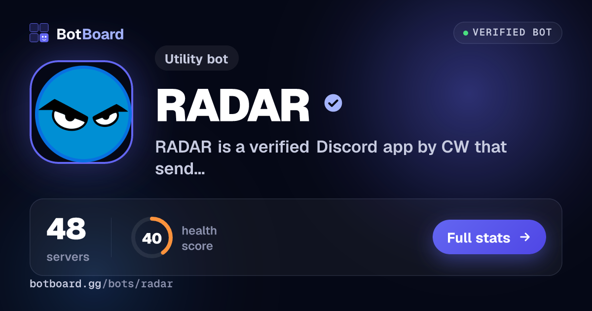 Share card for RADAR