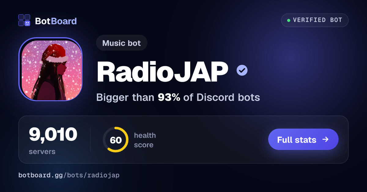 Share card for RadioJAP
