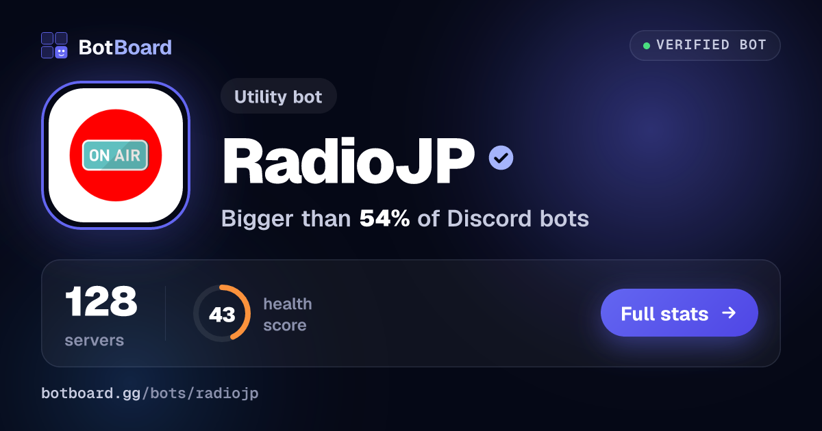 Share card for RadioJP