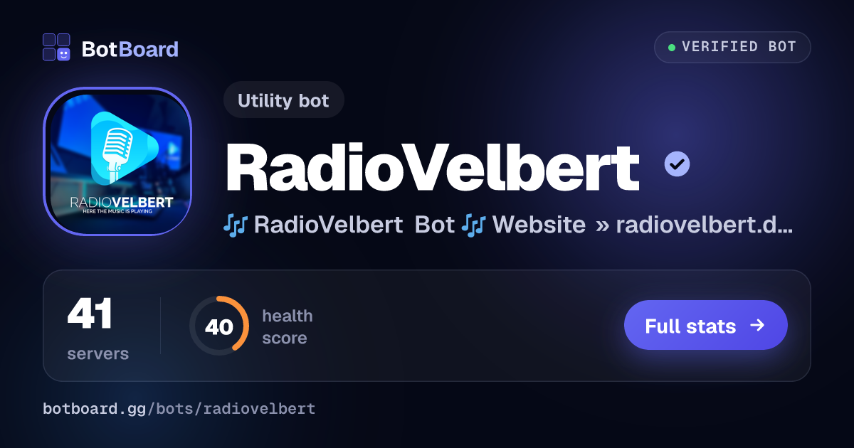 Share card for RadioVelbert