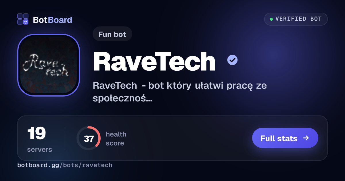 Share card for RaveTech