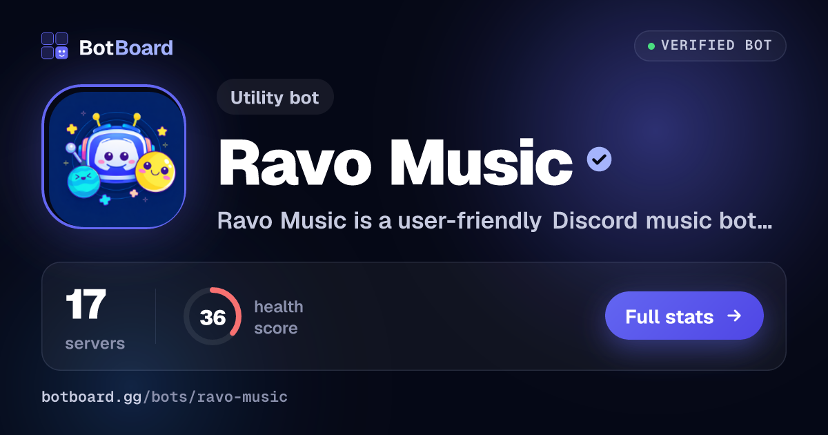 Share card for Ravo Music