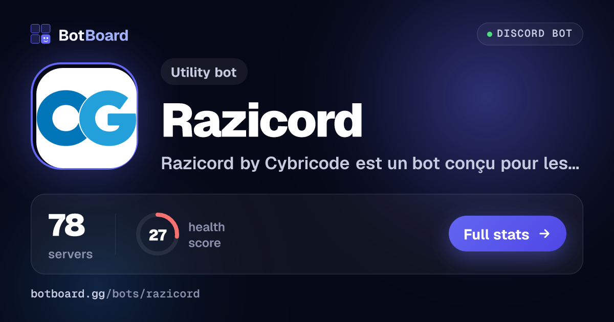 Share card for Razicord