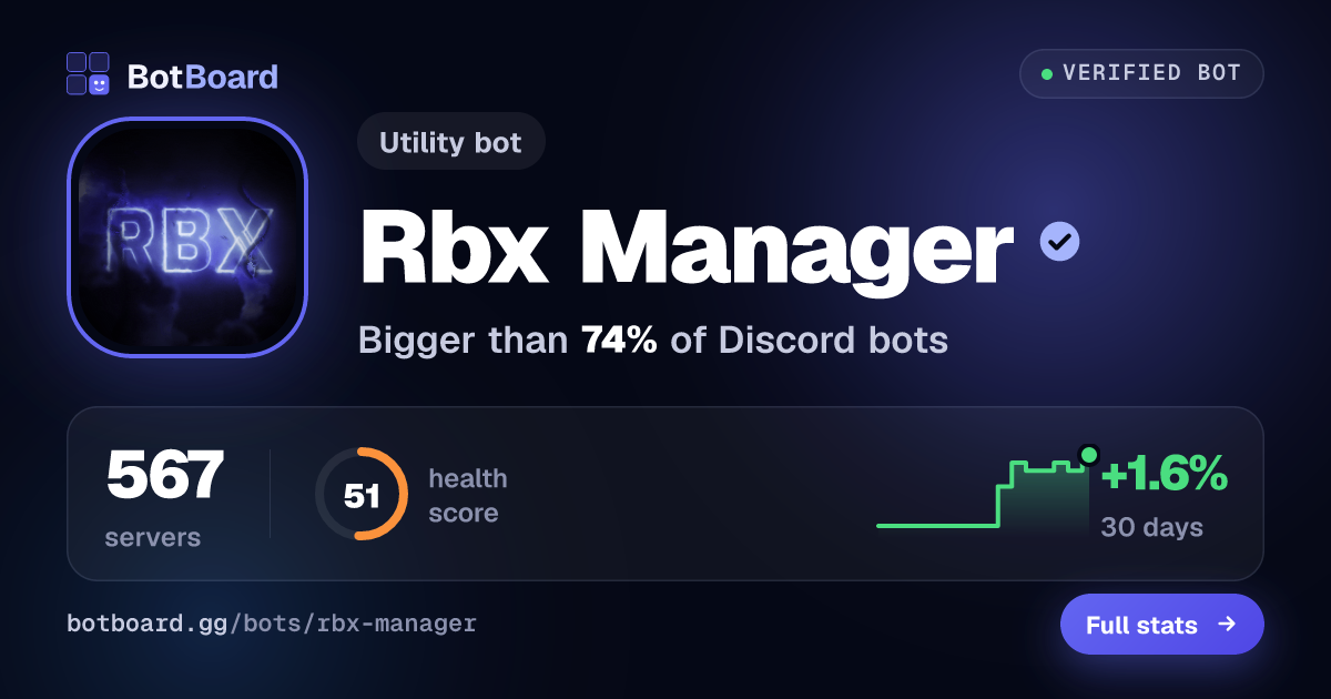 Share card for Rbx Manager