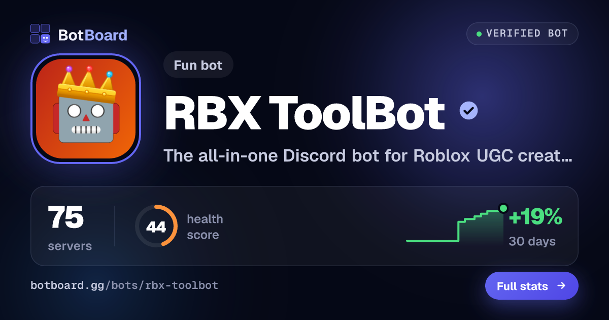 Share card for RBX ToolBot