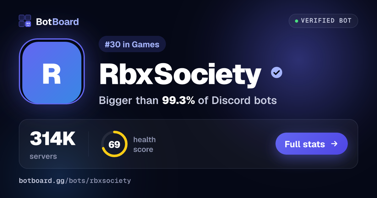 Share card for RbxSociety
