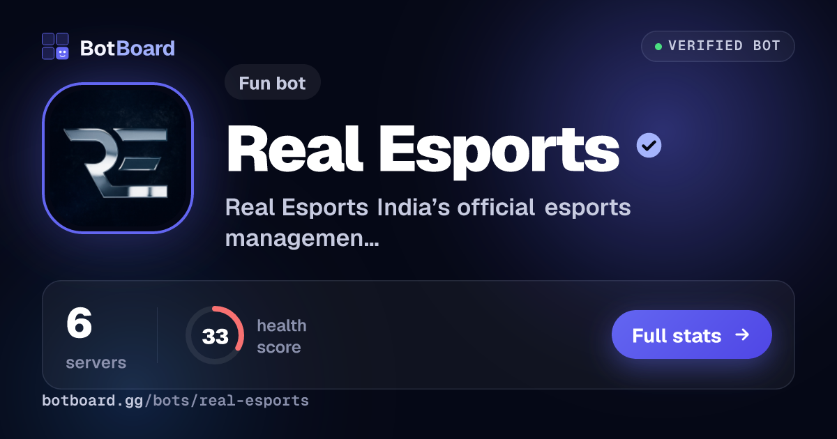 Share card for Real Esports