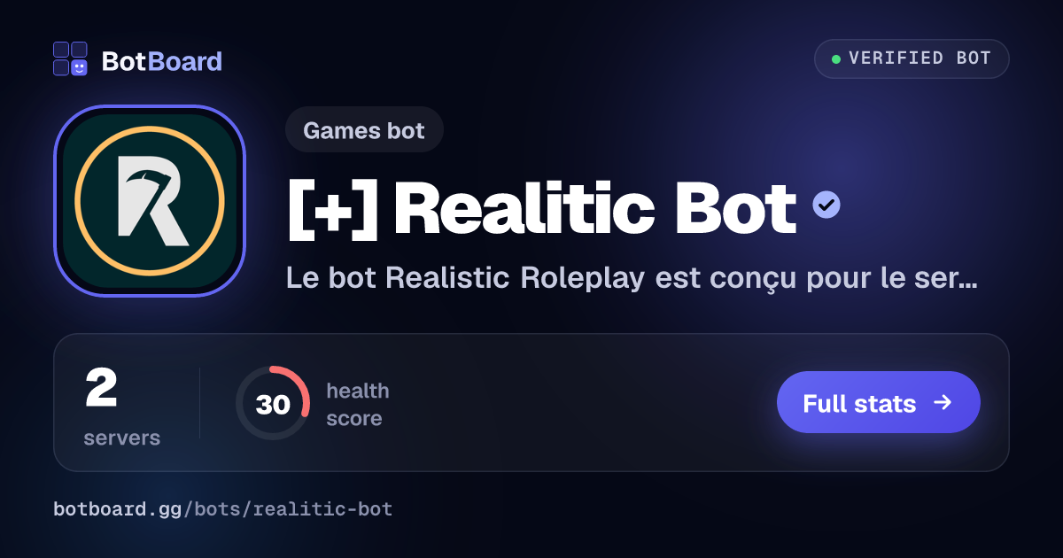 Share card for [+] Realitic Bot