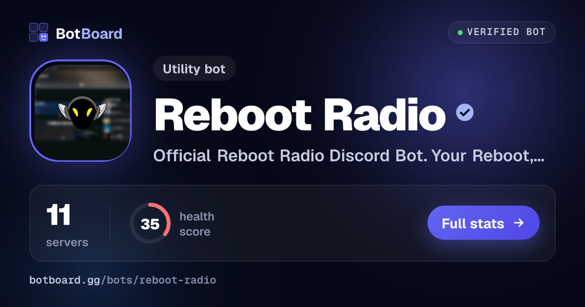 Share card for Reboot Radio