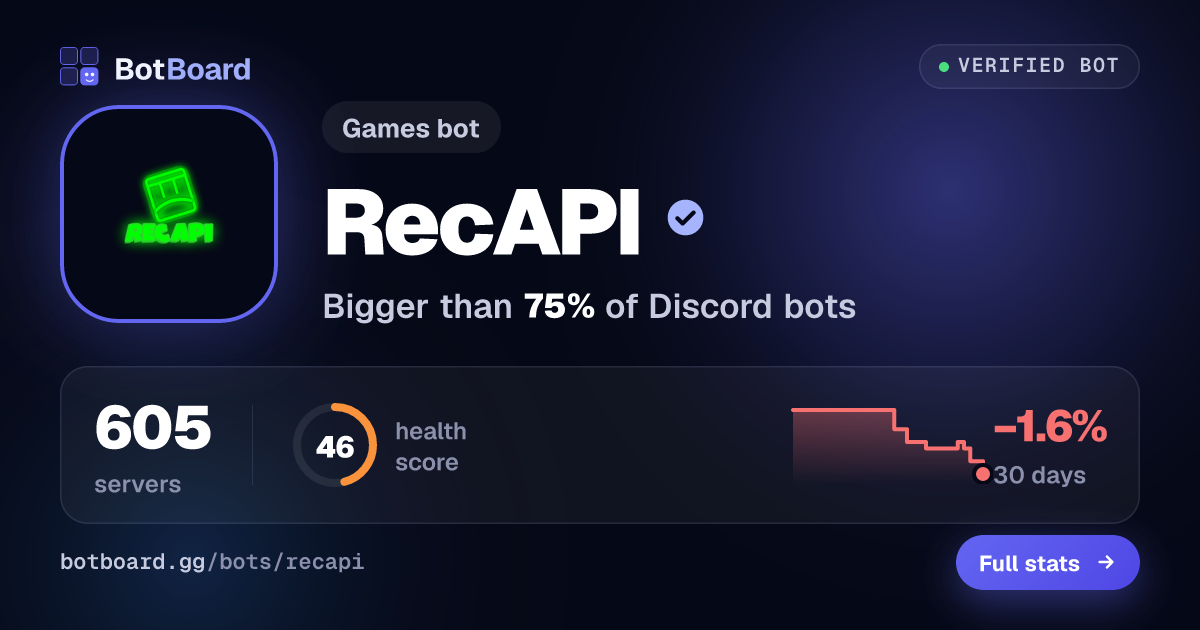 Share card for RecAPI