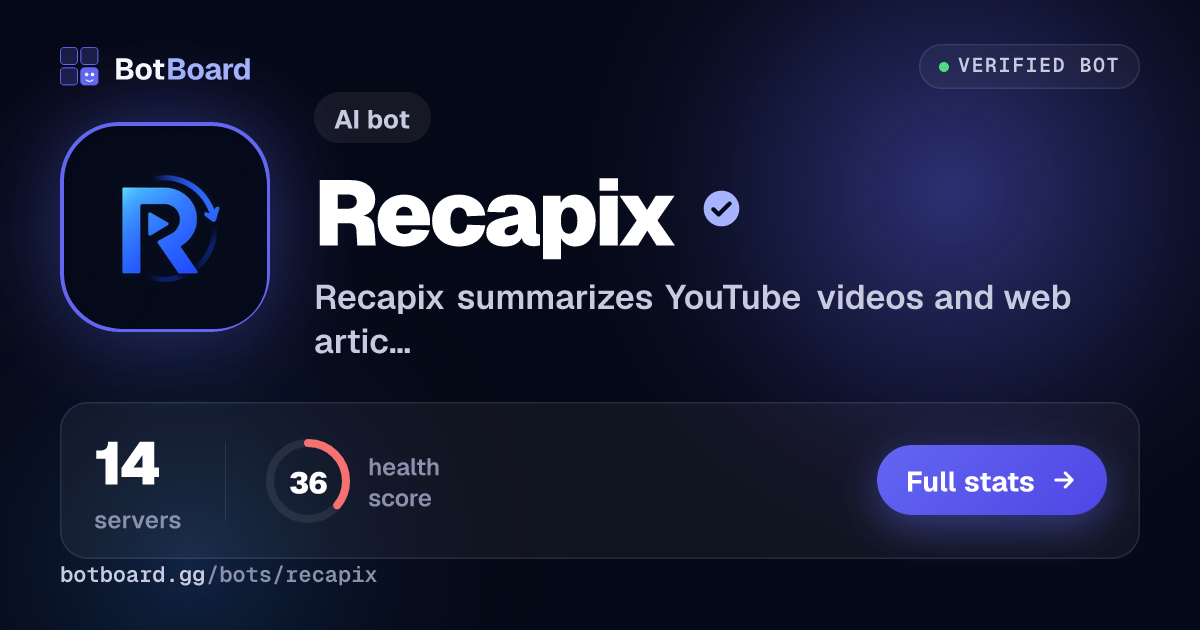 Share card for Recapix
