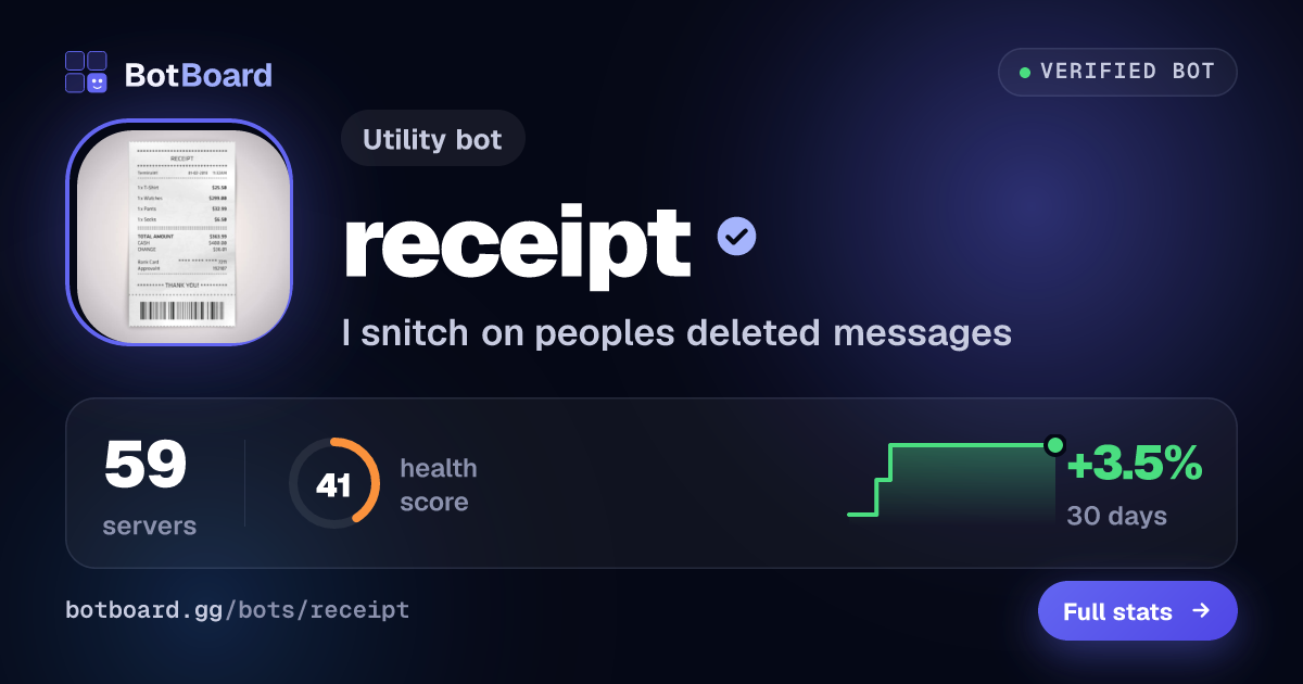 Share card for receipt