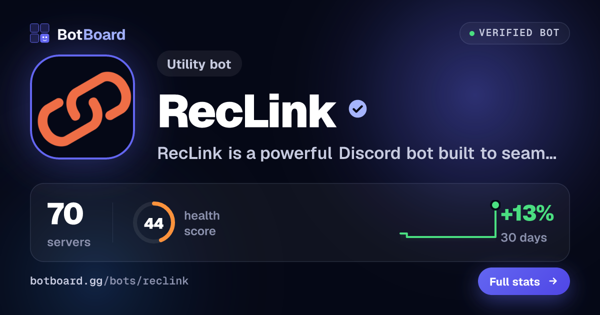 Share card for RecLink