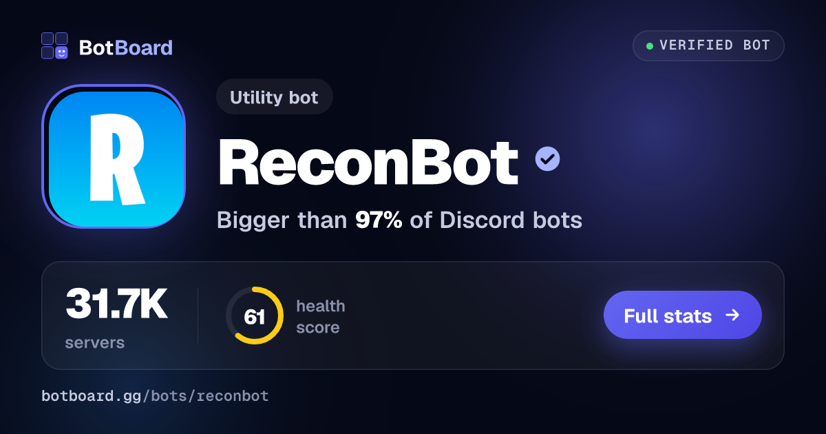 Share card for ReconBot
