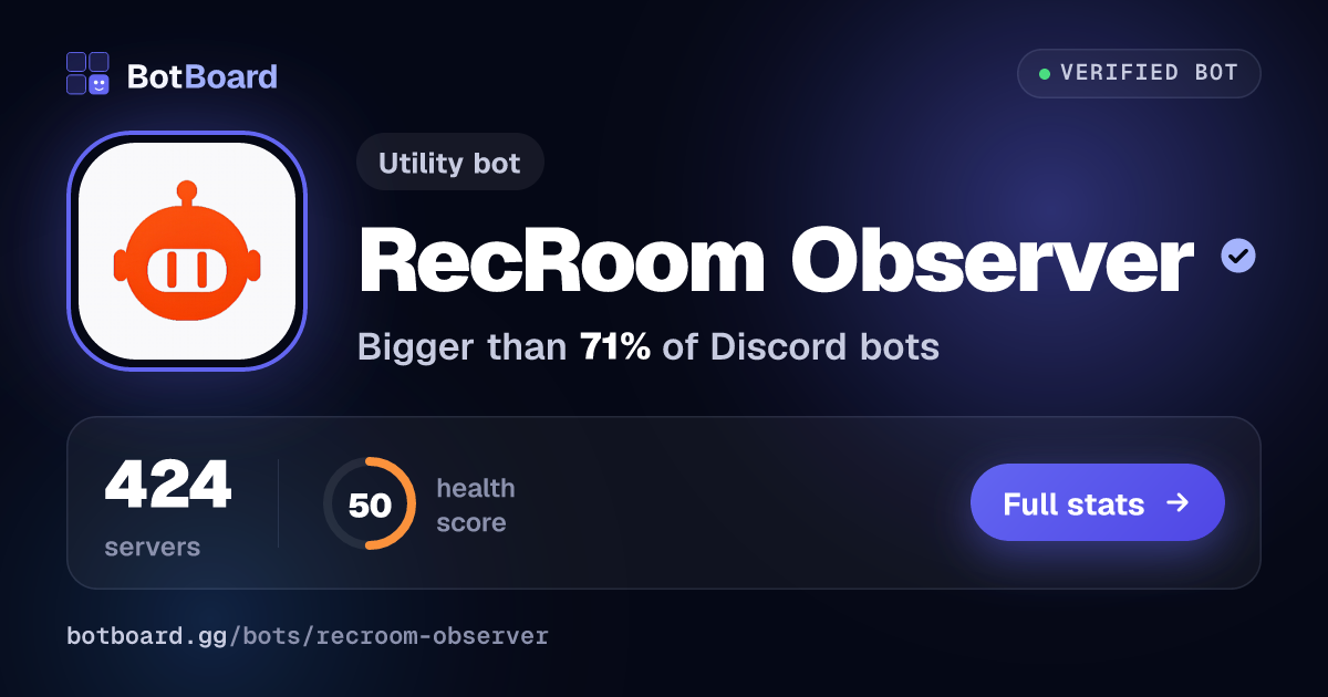 Share card for RecRoom Observer
