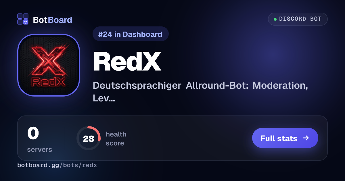Share card for RedX