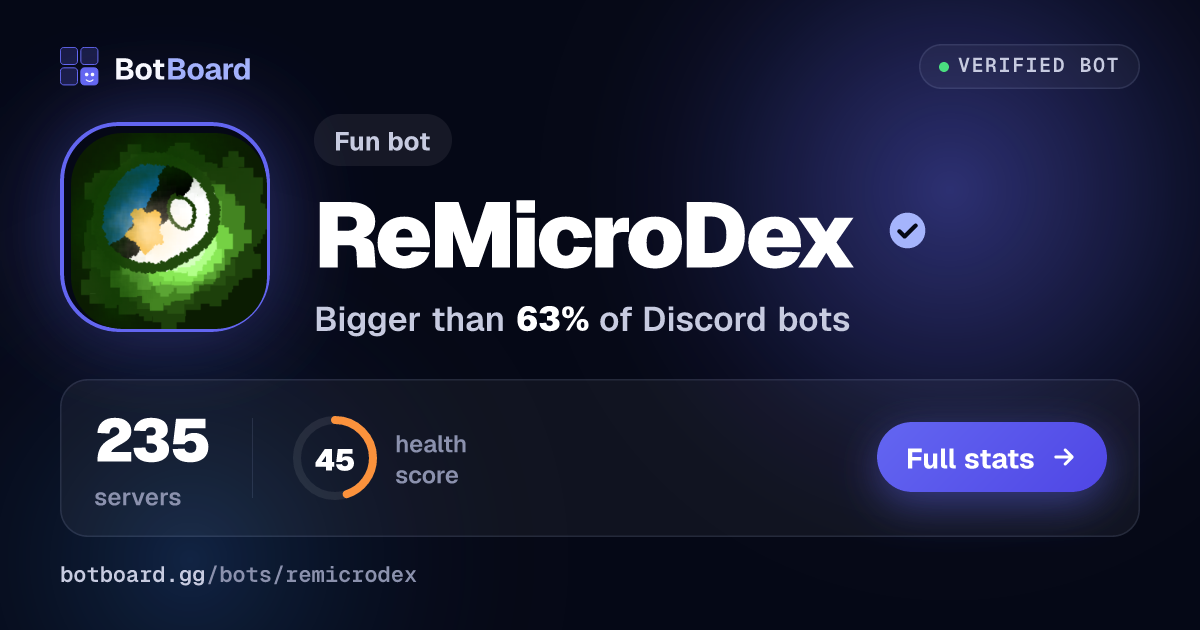 Share card for ReMicroDex