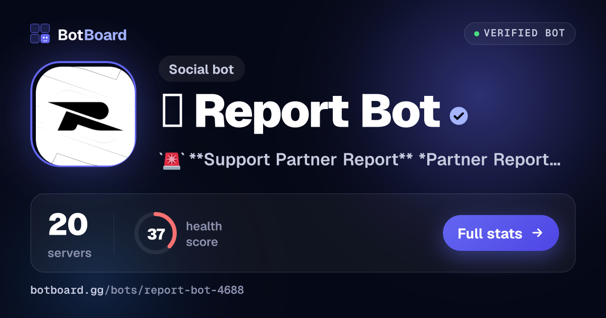 Share card for ₵ Report Bot