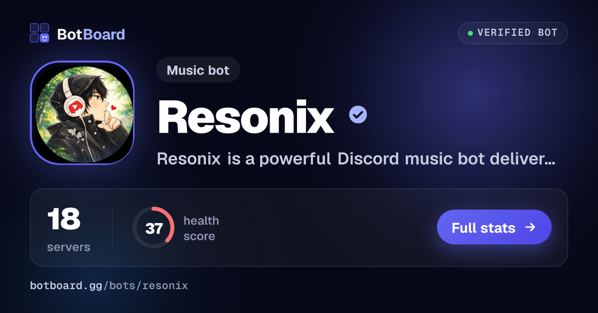 Share card for Resonix