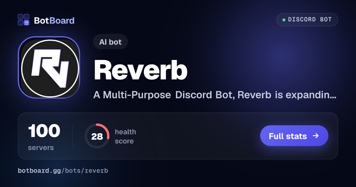 Share card for Reverb