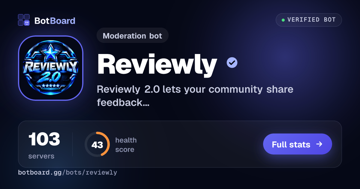 Share card for ★«╝ REVIEWLY ╚»★ 𝟐.𝟎