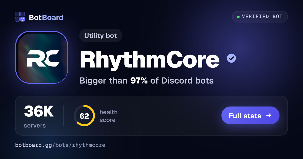Share card for RhythmCore