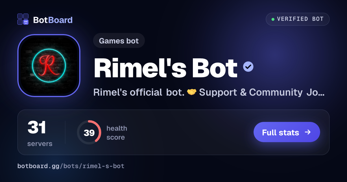 Share card for Rimel's Bot