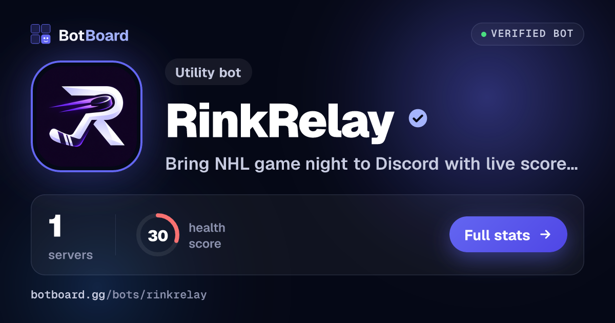 Share card for RinkRelay