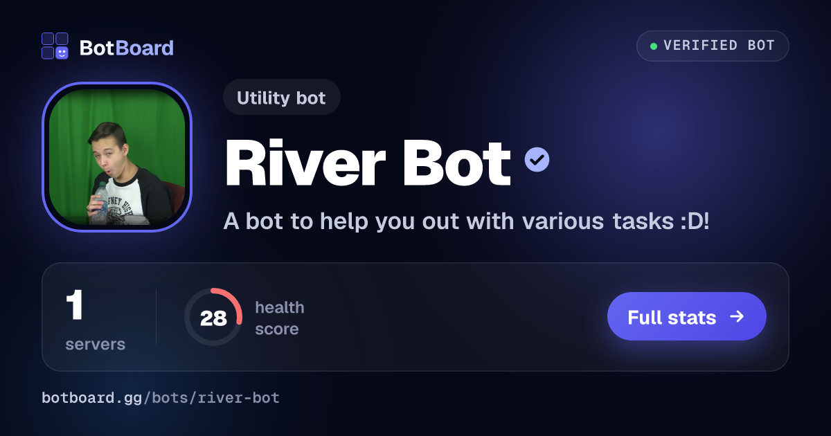 Share card for River Bot