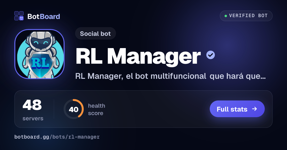 Share card for RL Manager