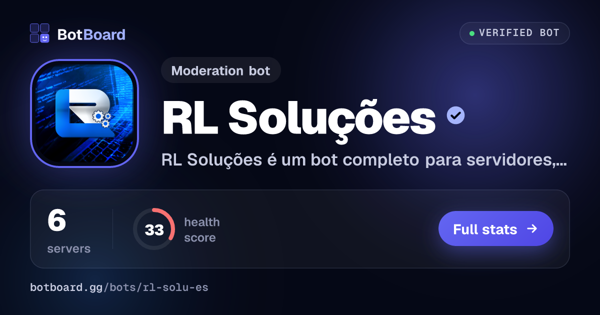 Share card for RL Soluções