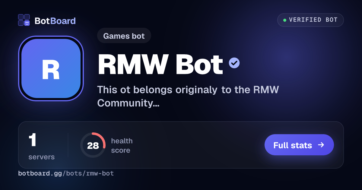 Share card for RMW Bot