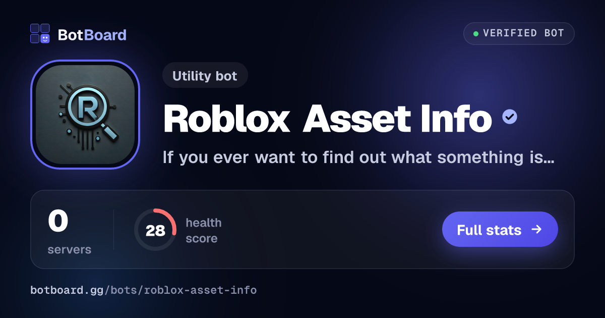 Share card for Roblox Asset Info