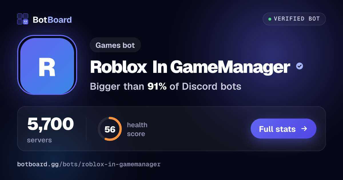 Share card for Roblox In GameManager