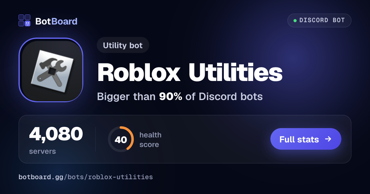 Share card for Roblox Utilities