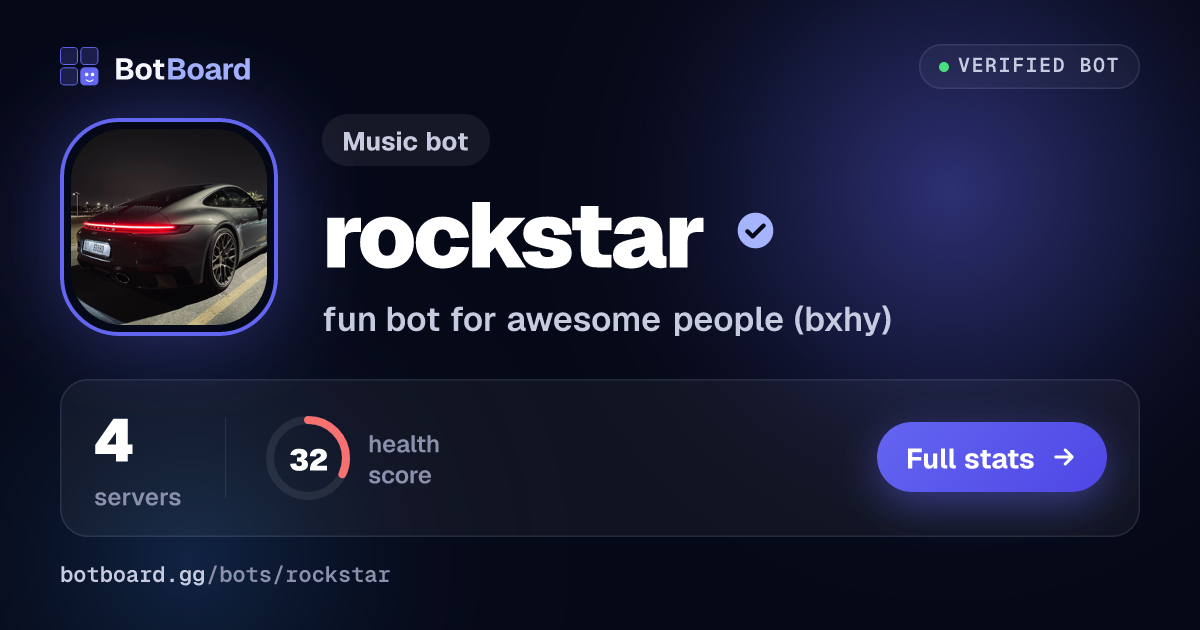 Share card for rockstar