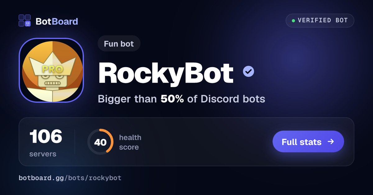 Share card for RockyBot