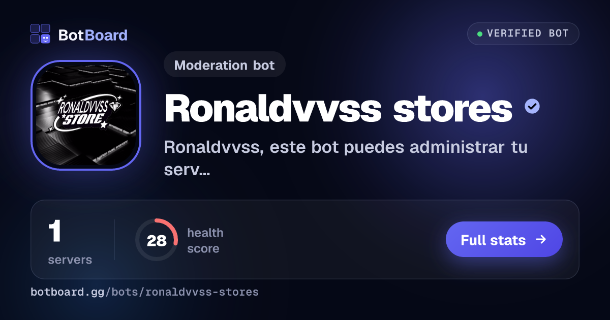 Share card for Ronaldvvss stores