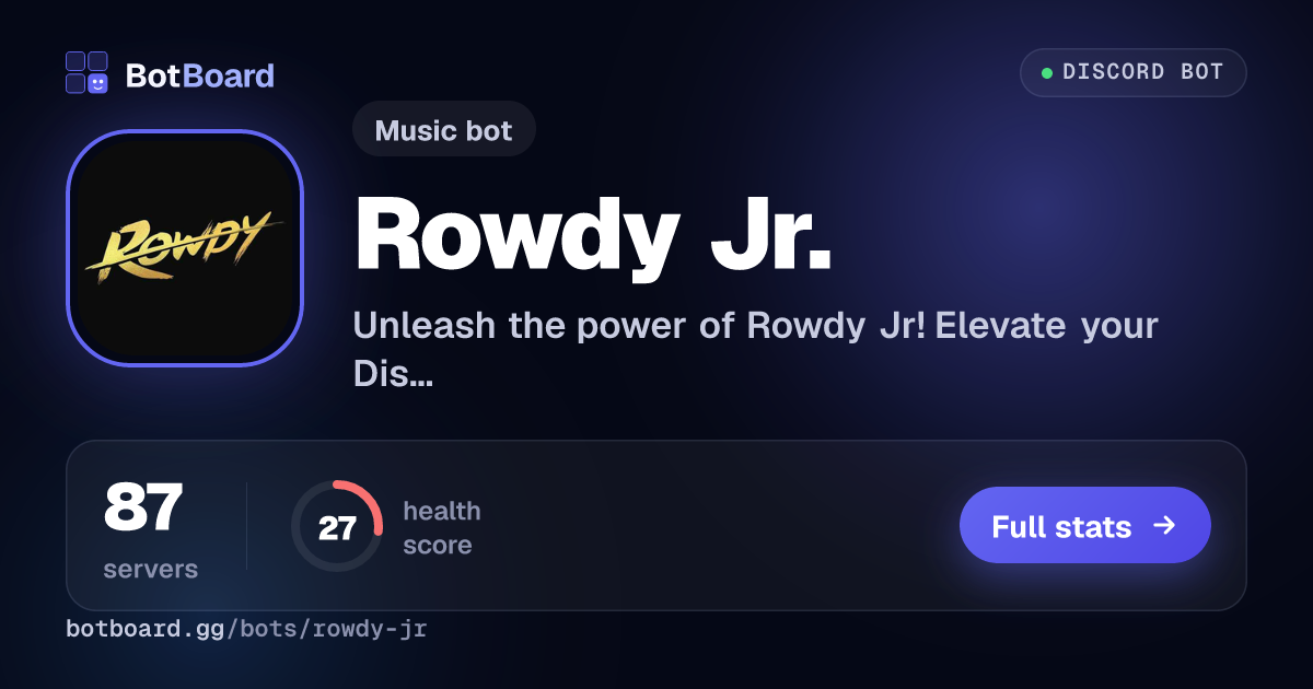 Share card for Rowdy Jr.