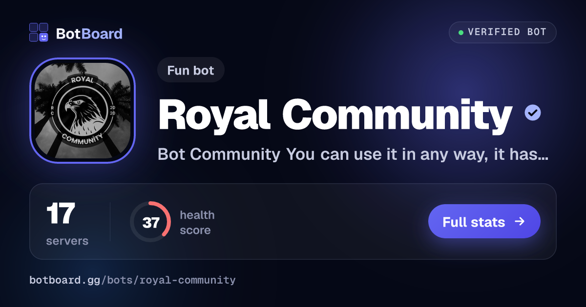 Share card for Royal Community