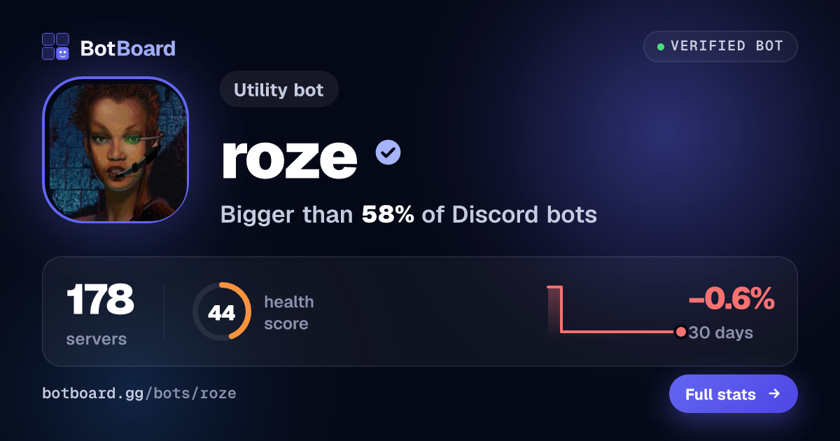 Share card for roze