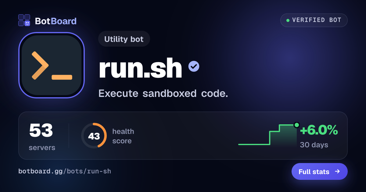 Share card for run.sh