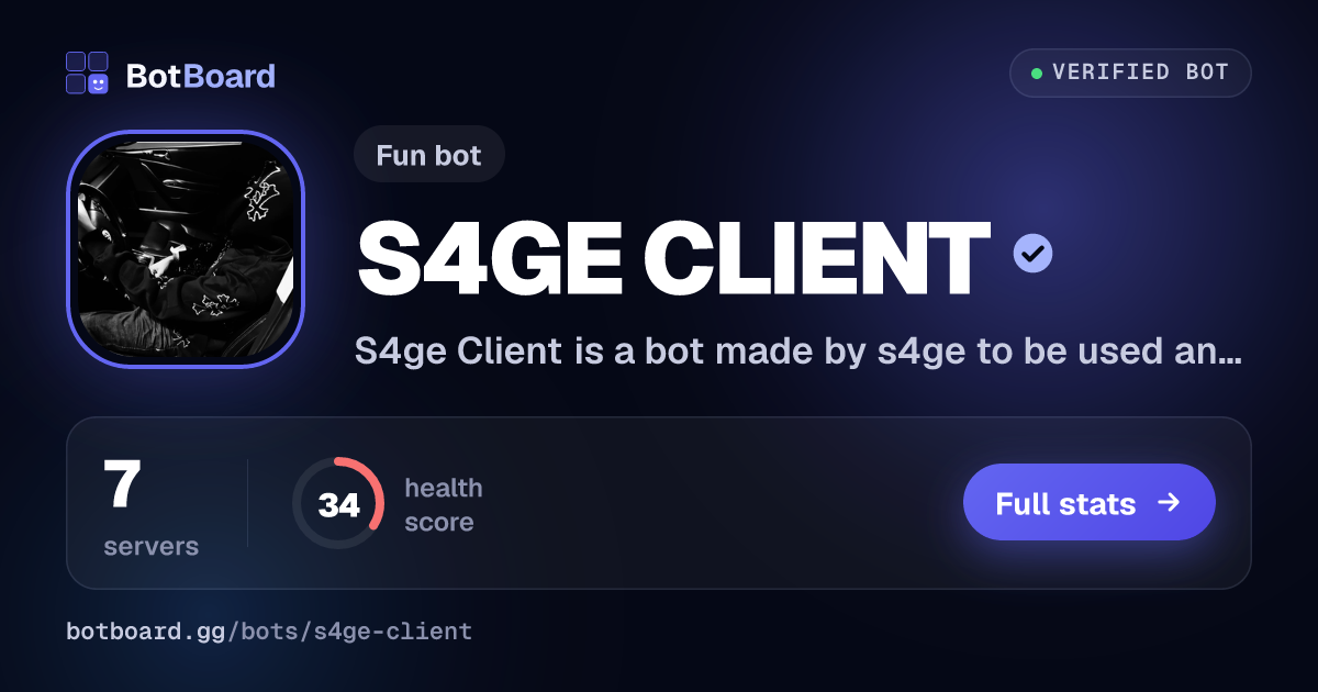 Share card for S4GE CLIENT