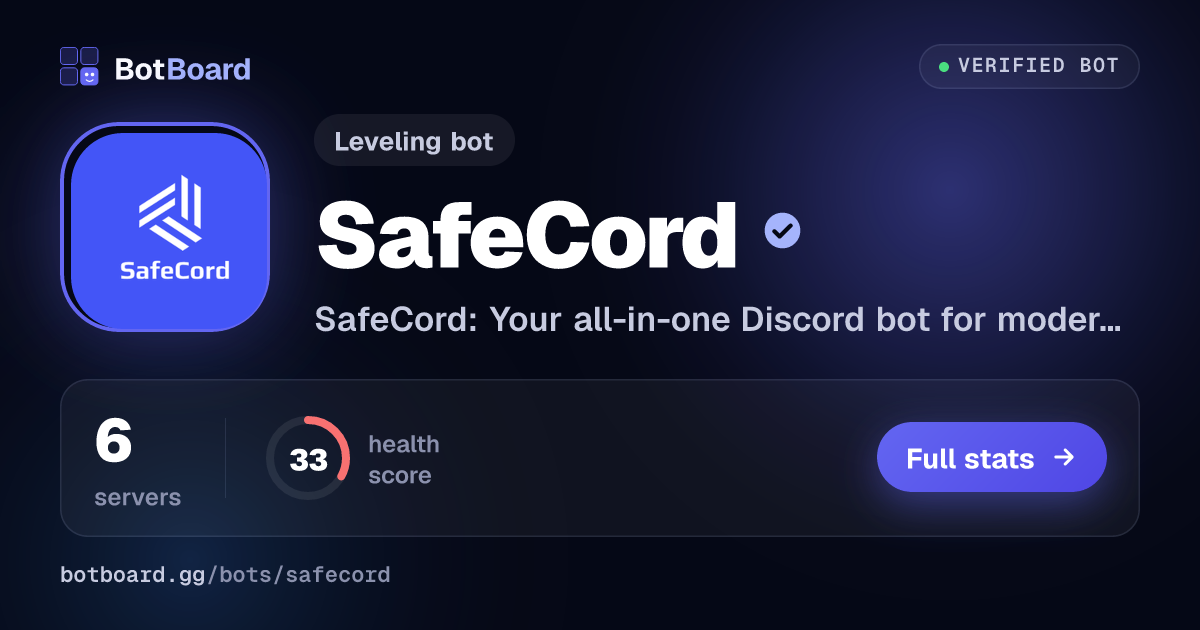 Share card for SafeCord