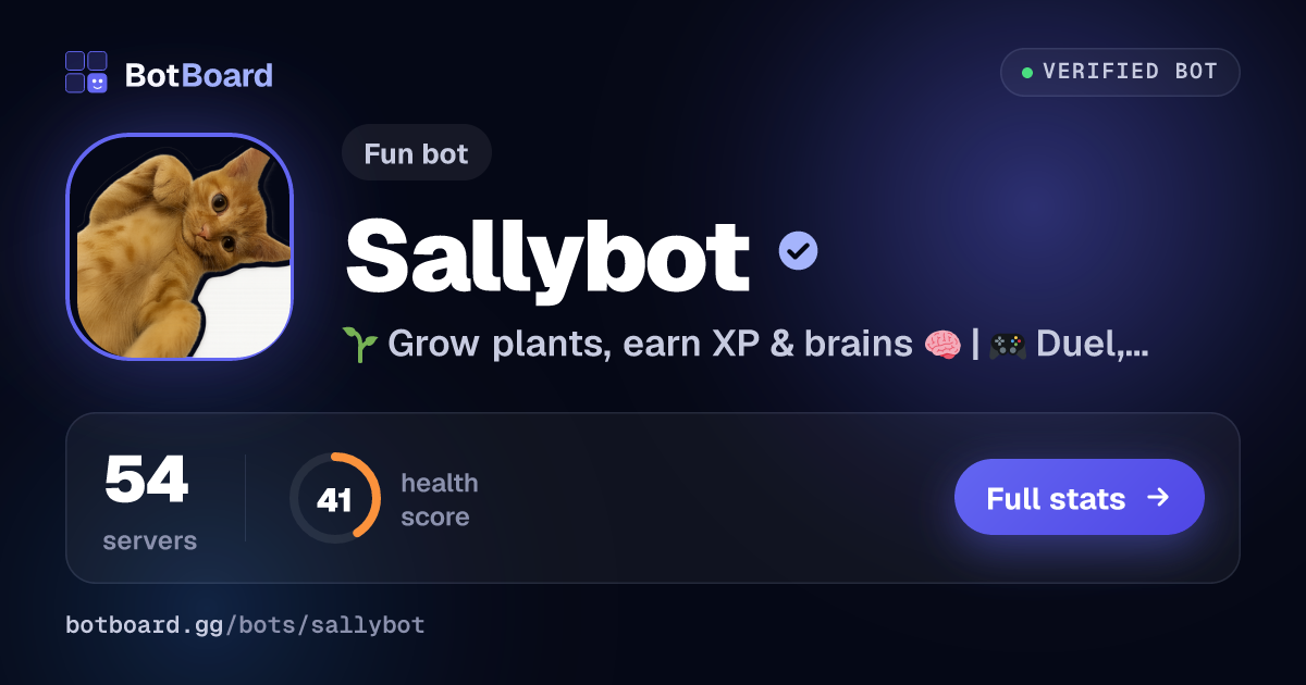 Share card for Sallybot