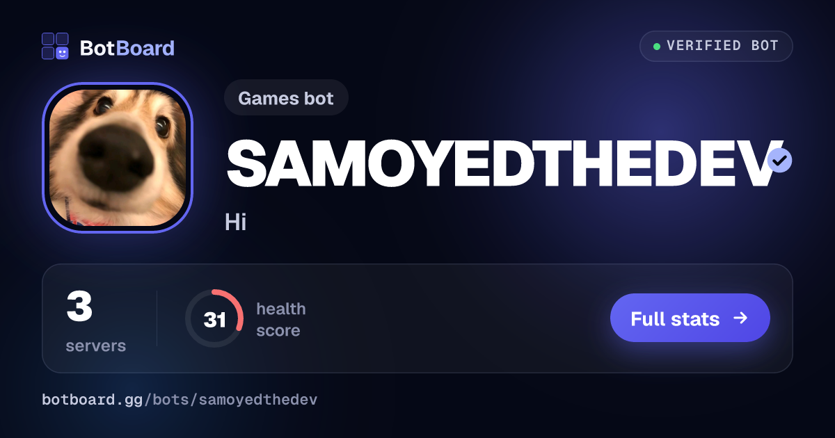Share card for SAMOYEDTHEDEV