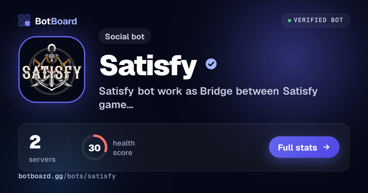 Share card for Satisfy