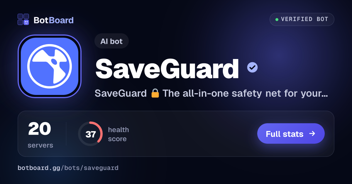 Share card for SaveGuard