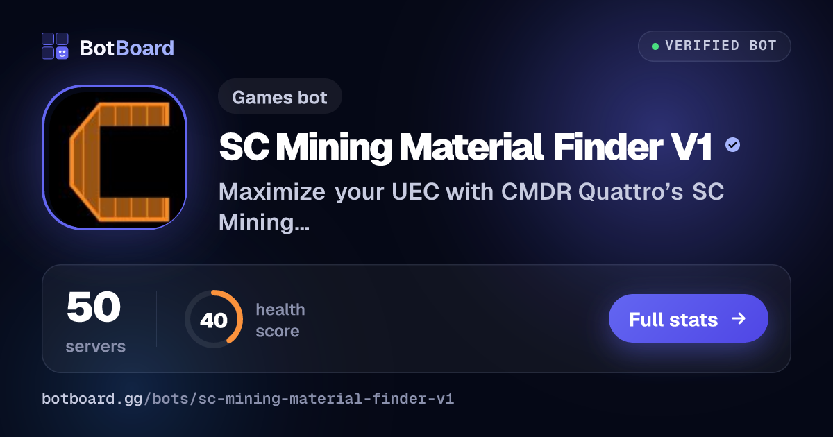 Share card for SC Mining Material Finder V1