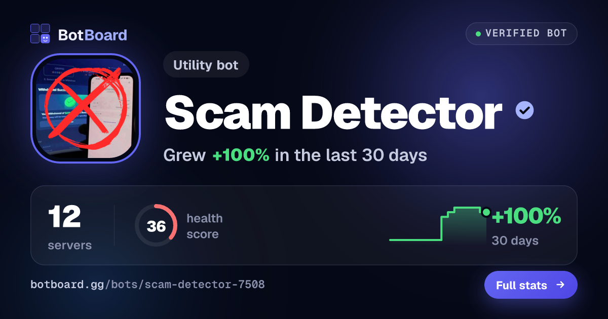 Share card for Scam Detector